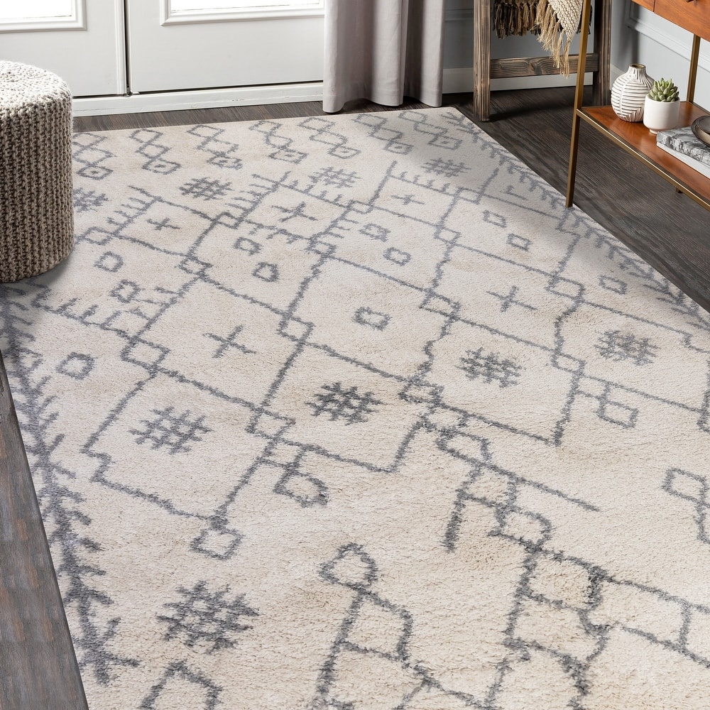 Aspen Emara Southwestern Geometric Shag Area Rug