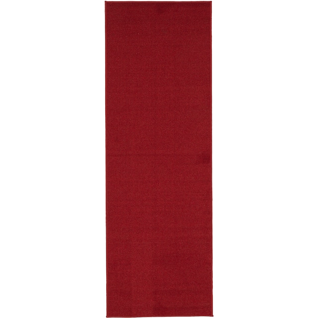 Sweet Home Stores Solid Aisle Hallway Kitchen Non-Slip Runner Rug - 20" X 59" - Red