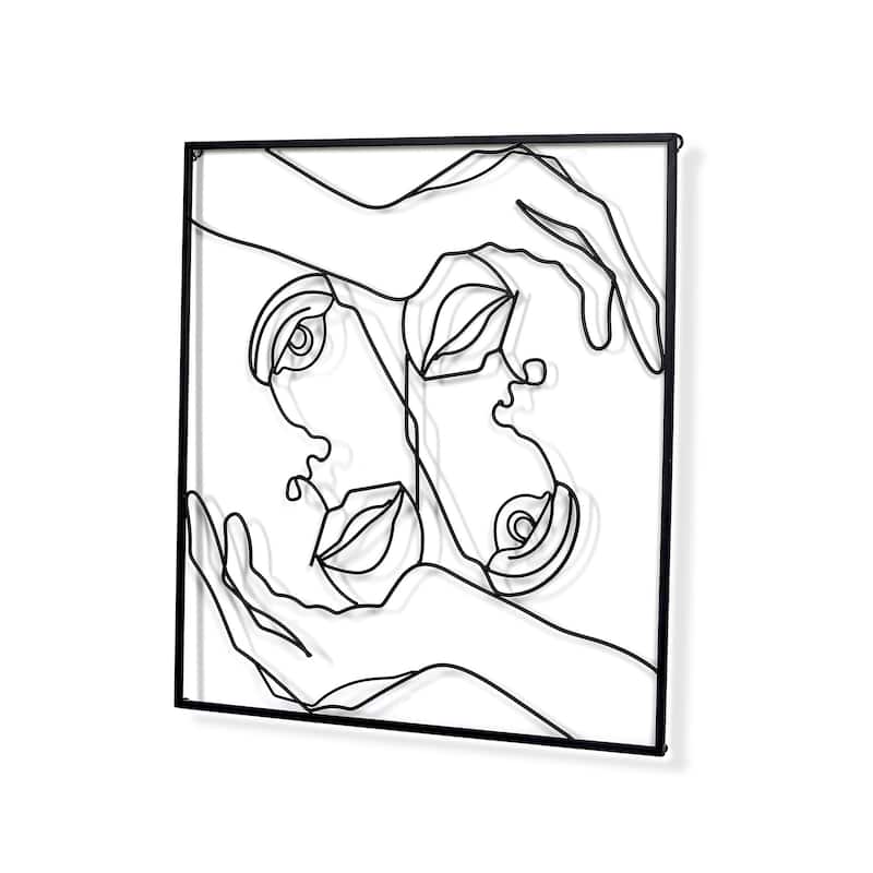 Adeco Metal Square Frame Wall Decor