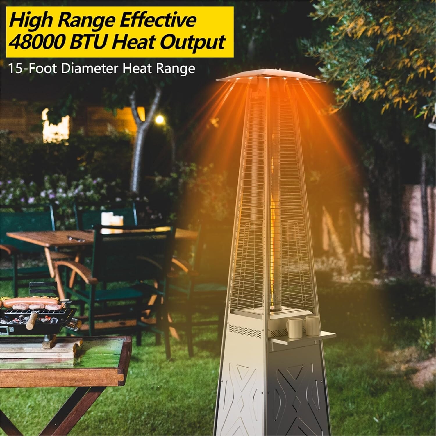 Space Heater Patio Heater 48000 Vedula Gas Patio Heater Wayfair