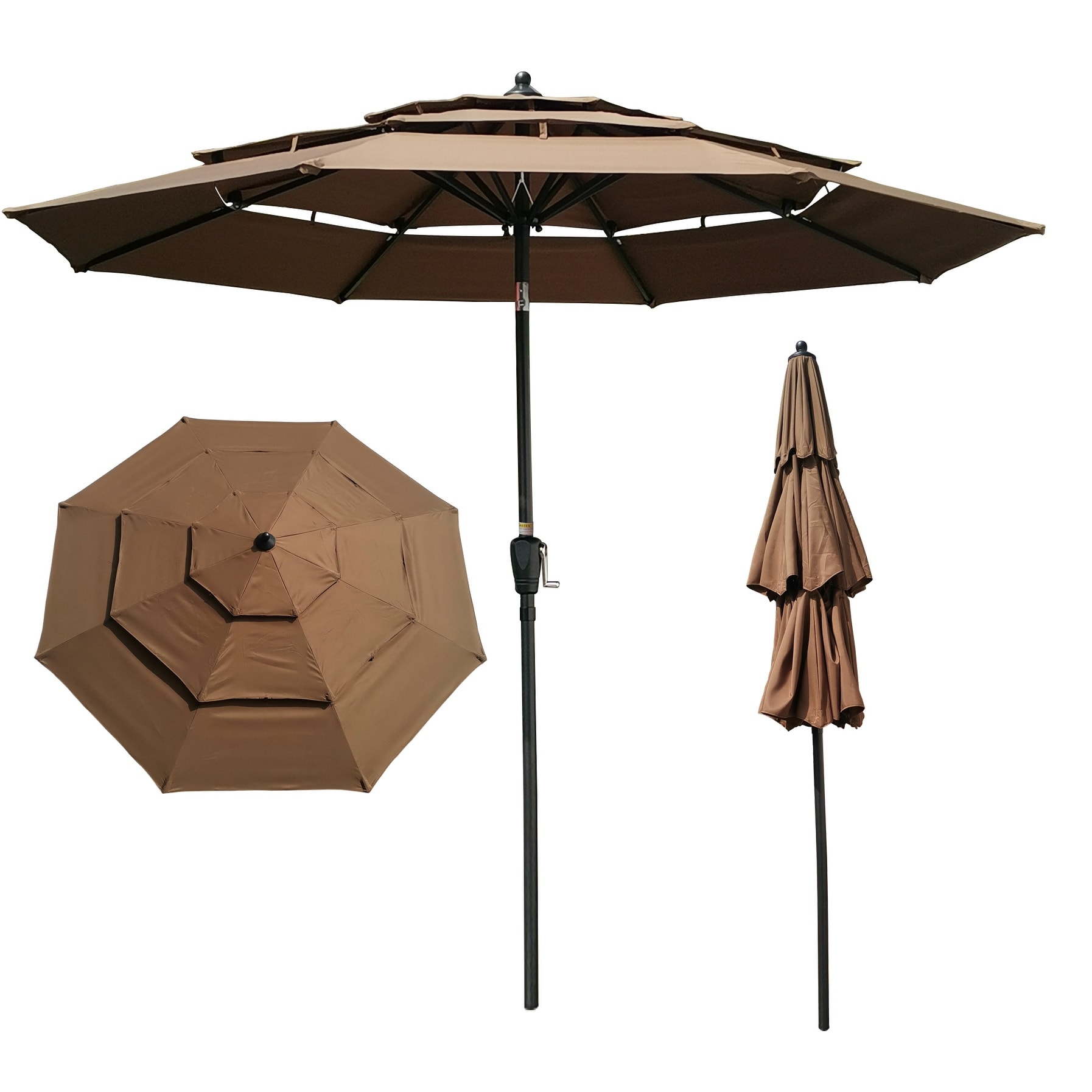 Clihome 9Ft 3-Tiers Outdoor Patio Umbrella