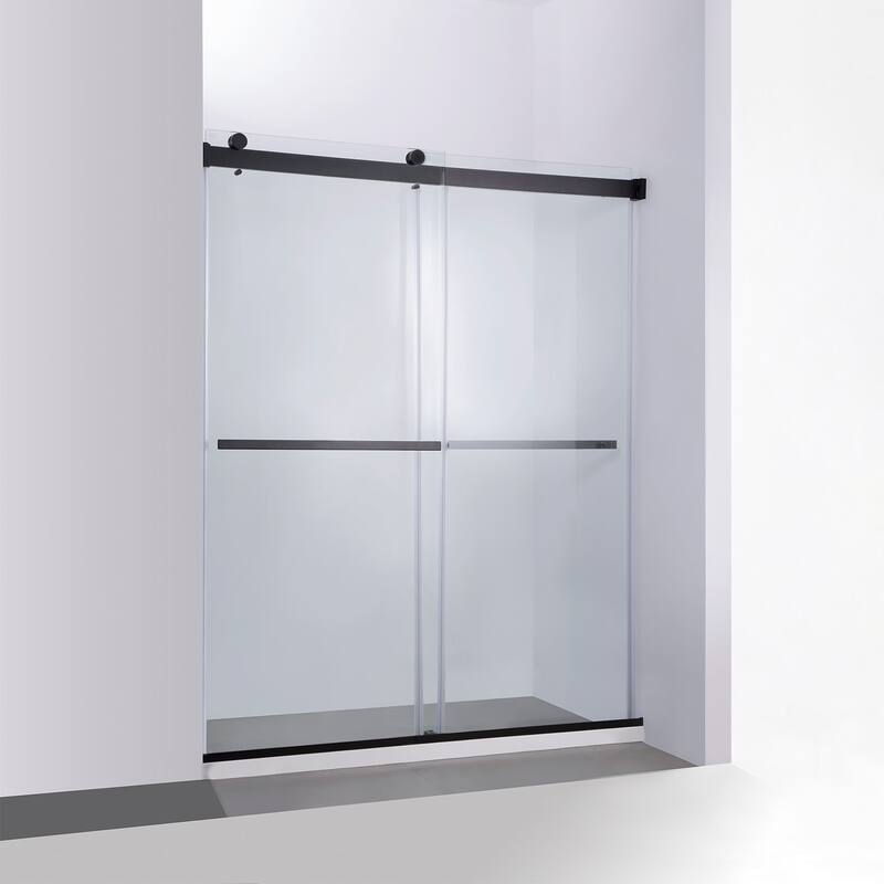 Miseno MSD-SPEZ-6476-BP Spezia 76" High x 64" Wide Bypass Frameless - Matte Black