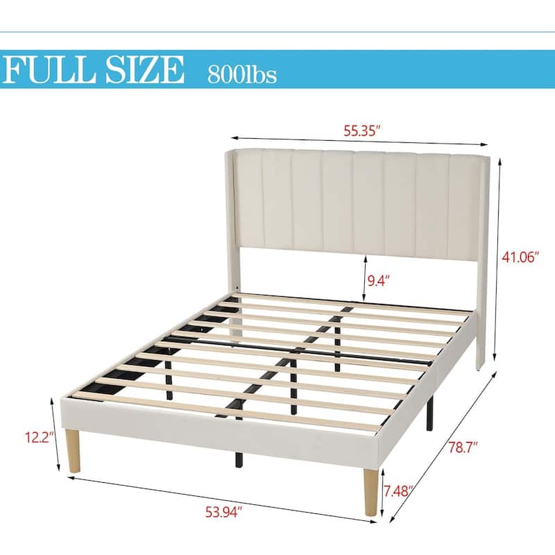 Alazyhome Upholstered Platform Bed Frame