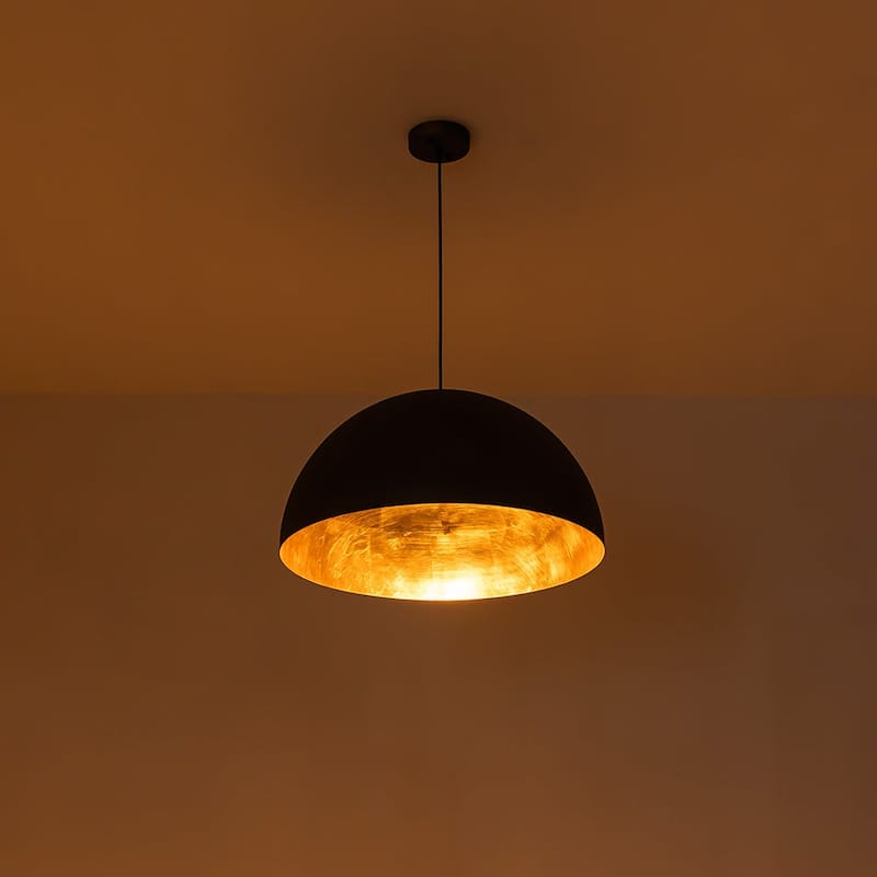 Industrial Oversized Metal Dome Pendant Light - Modern Farmhouse