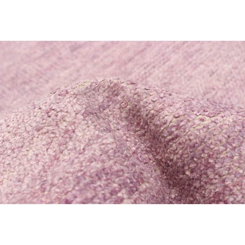 ECARPETGALLERY Hand-knotted Loreto Violet Silk Rug - 9'9 x 14'7