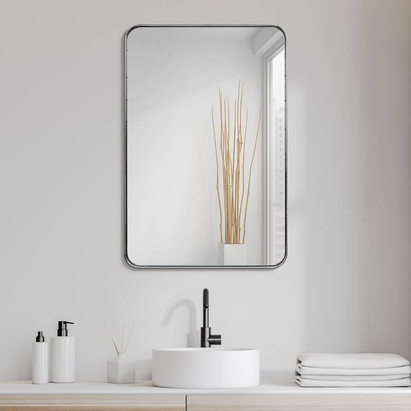 Ultra Stainless Steel Rectangular Wall Mirror