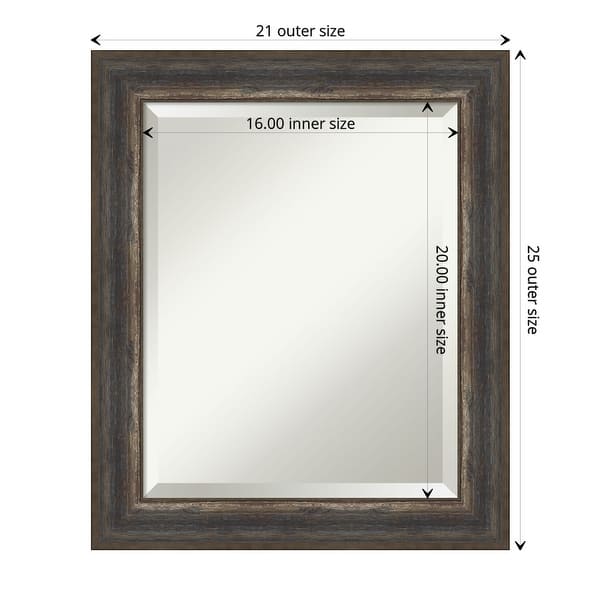 dimension image slide 1 of 12, Beveled Bathroom Wall Mirror - Alta Frame