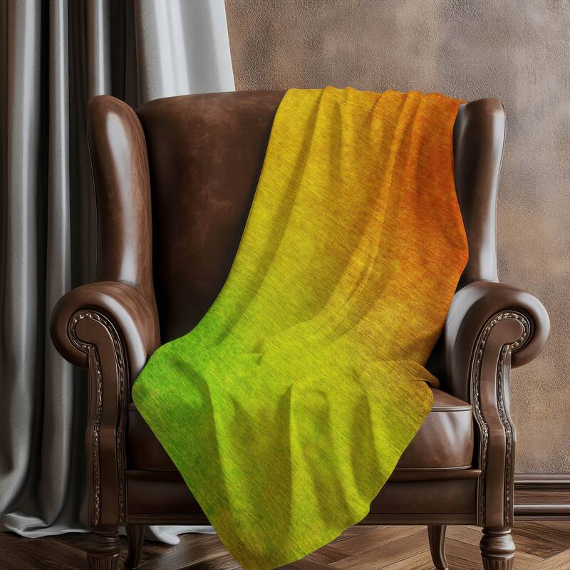 Premium Machine Washable Modern Ombre Sherpa Throw Blanket