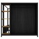 preview thumbnail 10 of 10, Safety Design Metal Frame Floor Bed with Wardrobe, Many Storage Shelves, Full Size, Black