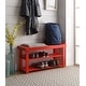 preview thumbnail 29 of 41, Copper Grove Cranesbill Mudroom Shoe Storage Bench Red