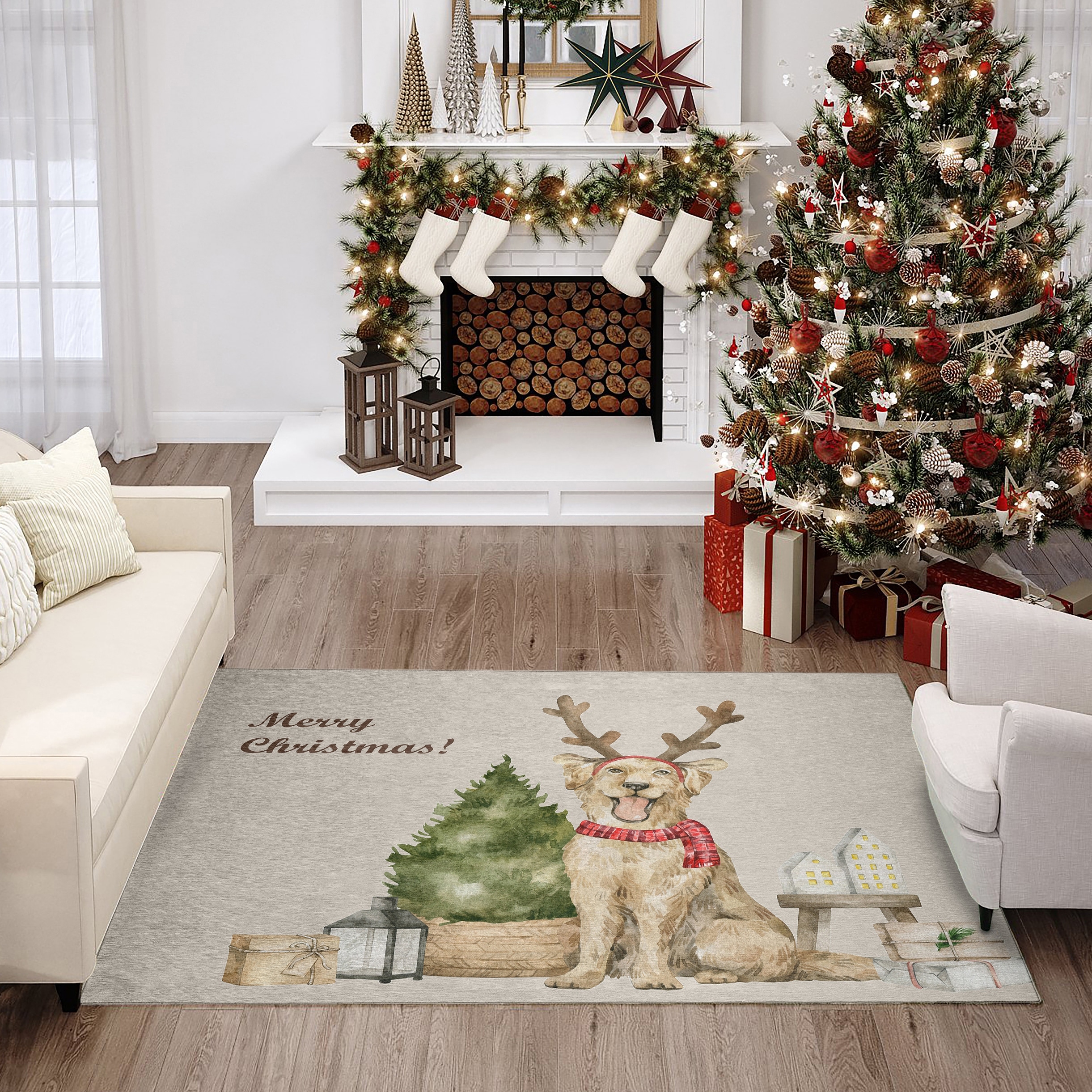 Addison Rugs Indoor/Outdoor Cozy Winter ACW38 Taupe Washable 1'8 x 2'6 Rug