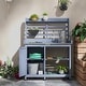 preview thumbnail 16 of 16, Outsunny Wooden Potting Bench, Outdoor Potting Table with Storage Cabinet, Storage Shelves, Aluminum Table Top