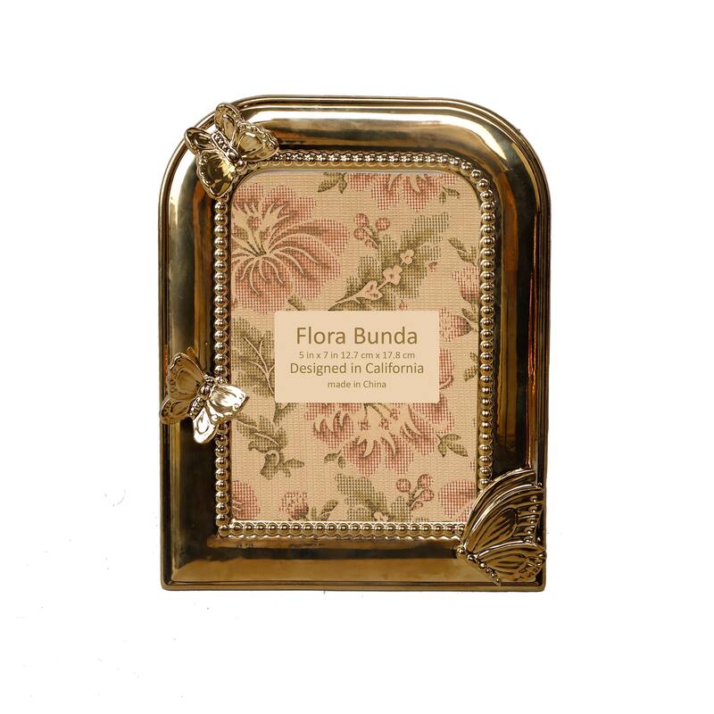 5 x 7 Butterfly Ceramic Frame 9.625*7.625*1