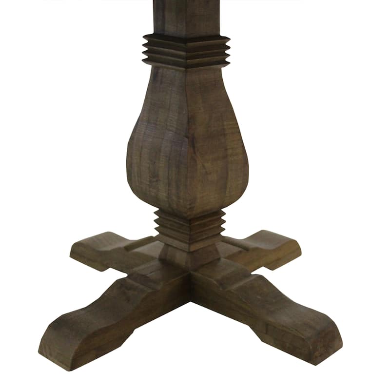 Natural-finished 54-inch Farmhouse Round Wood Dining Table - Brown