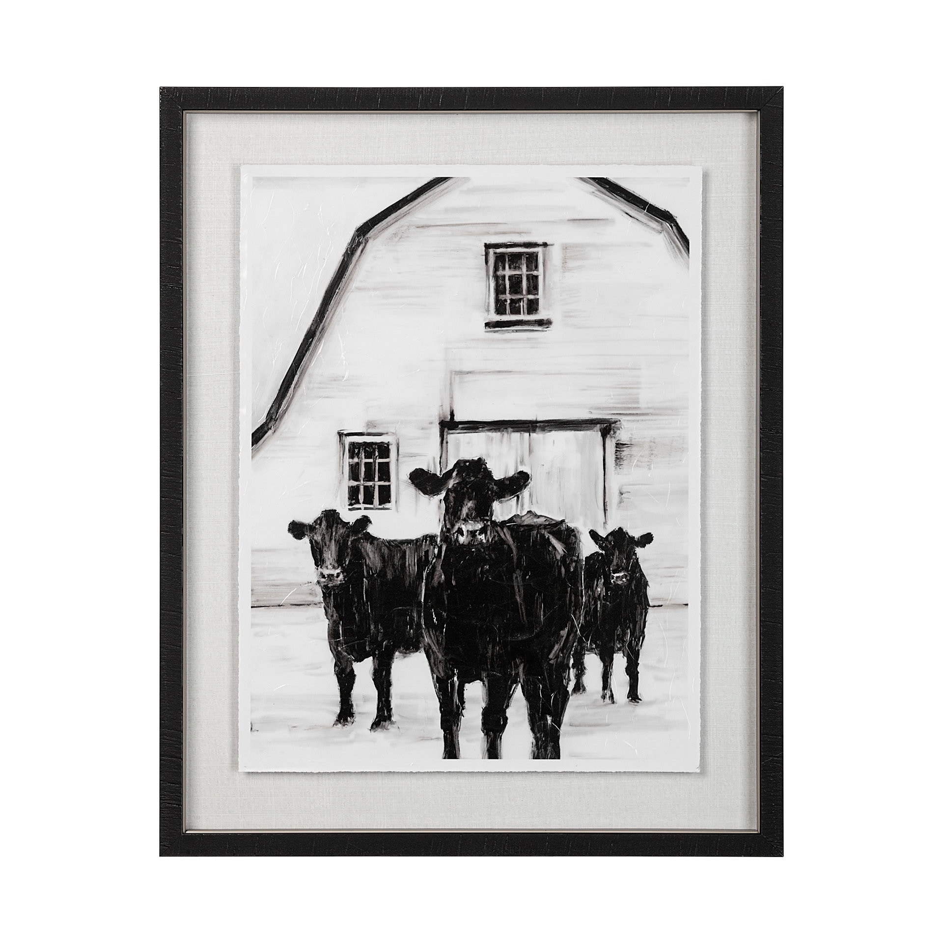 Standing Around II by Ethan Harper a Hand Embellished Textured Framed Photo Art Print Matted under G