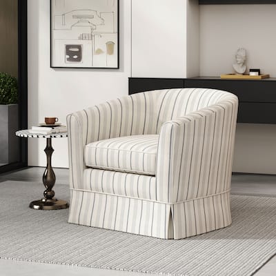 Cozy Rotating Armchair - Soft Upholstered Swivel Chair for Reading, VR, and Relaxation