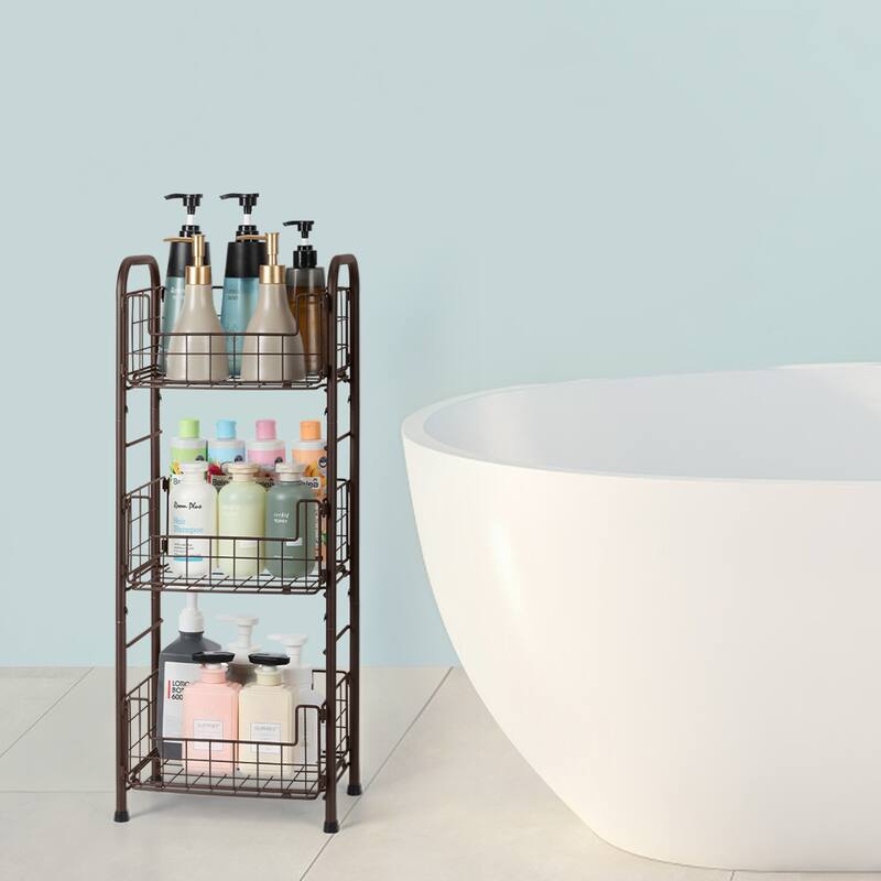 3-Tier Metal Freestanding Bathroom Organizer