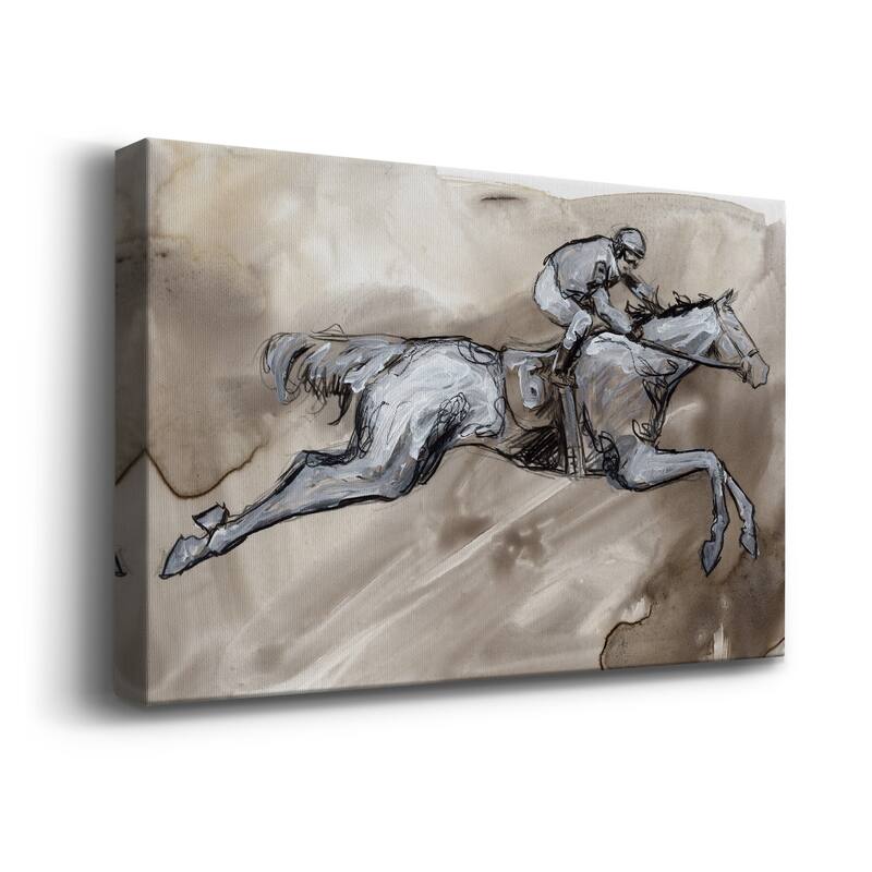 Off to the Races II Premium Gallery Wrapped Canvas - Ready to Hang