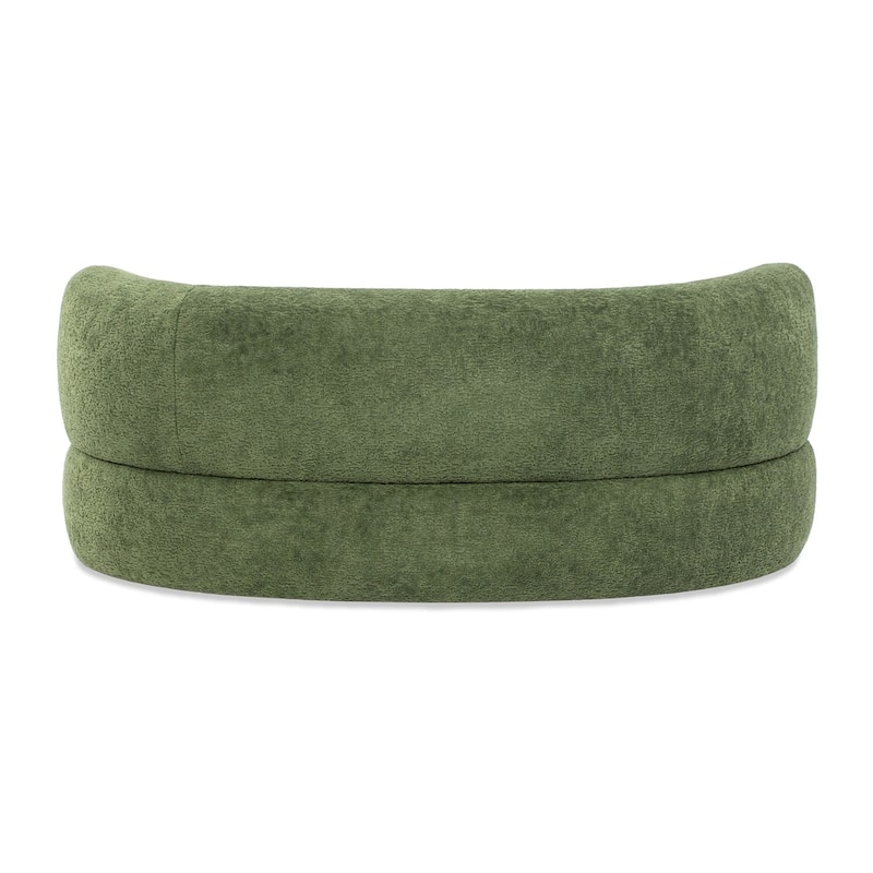 Shep 36" Curved Boucle Upholstered Dog Sofa Bed