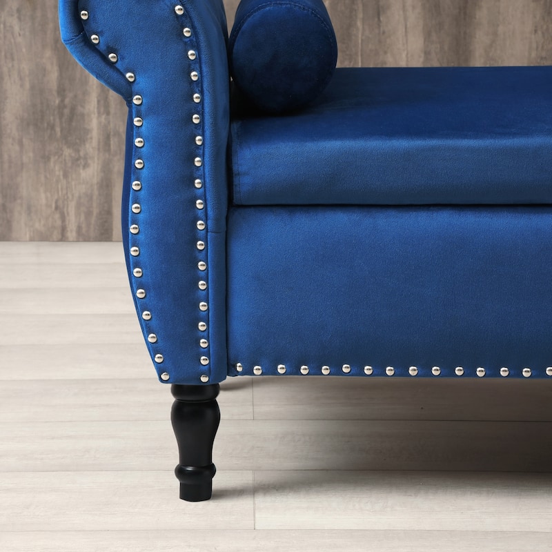 63" Velvet Multifunctional Storage Bench