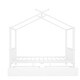 preview thumbnail 13 of 15, White Full Metal House Platform Bed with Drawers & Headboard