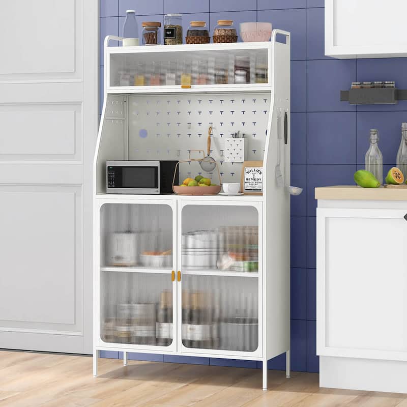 Costway 5-tier Metal Kitchen Bakers Rack with Pegboard 8 Hooks - See Details