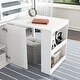preview thumbnail 7 of 18, Twin Loft Bed with Storage Cabinet, Drawer and Shelf Cabinet and Pulling-Out Desk,Safety Guardrail,Ladder