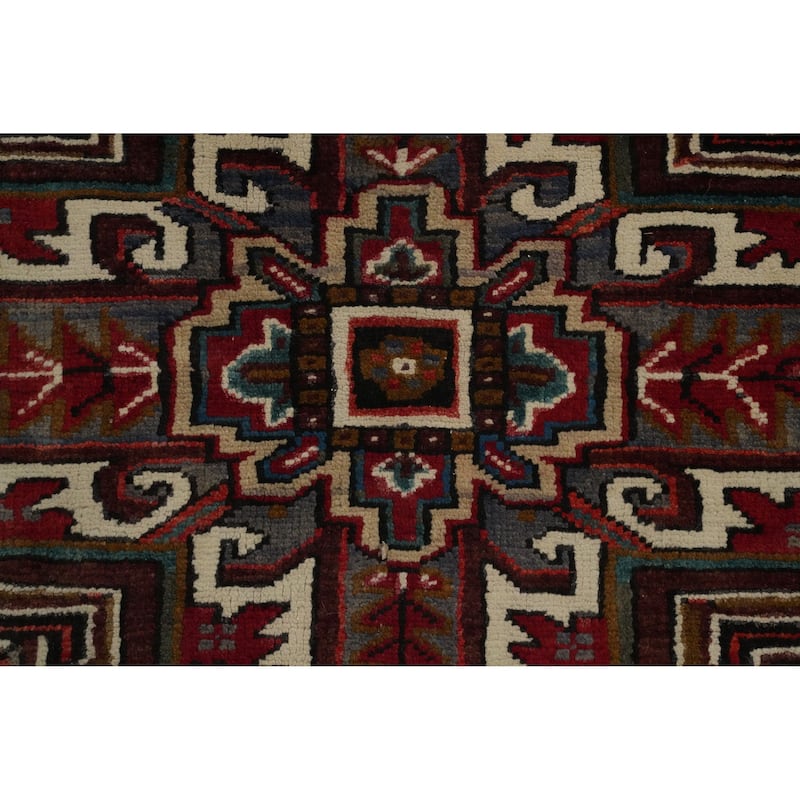 Hand Knotted Oriental 100% Wool Carpet Traditional Medallion Red Heriz Area Rug - 10' 3'' X 8' 5''