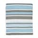 preview thumbnail 1 of 7, Striped Knit Baby Blanket Aqua