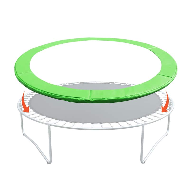Aoodor Trampoline Safety Pad Replacement, 8FT 10FT 12FT 14FT 15FT Trampoline Spring Cover - Green - 15ft
