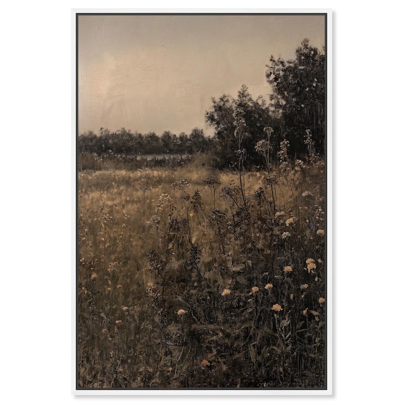 Vintage Meadow Canvas by Art Remedy - White - 20" x 30"