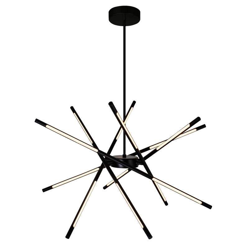 Oskil LED Integrated Chandelier With Black Finish