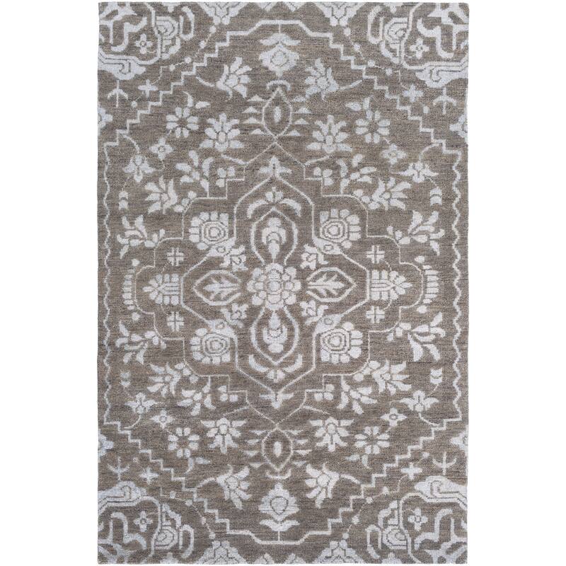 Hand-Knotted Brunoy Wool/Viscose Area Rug (2' x 3')