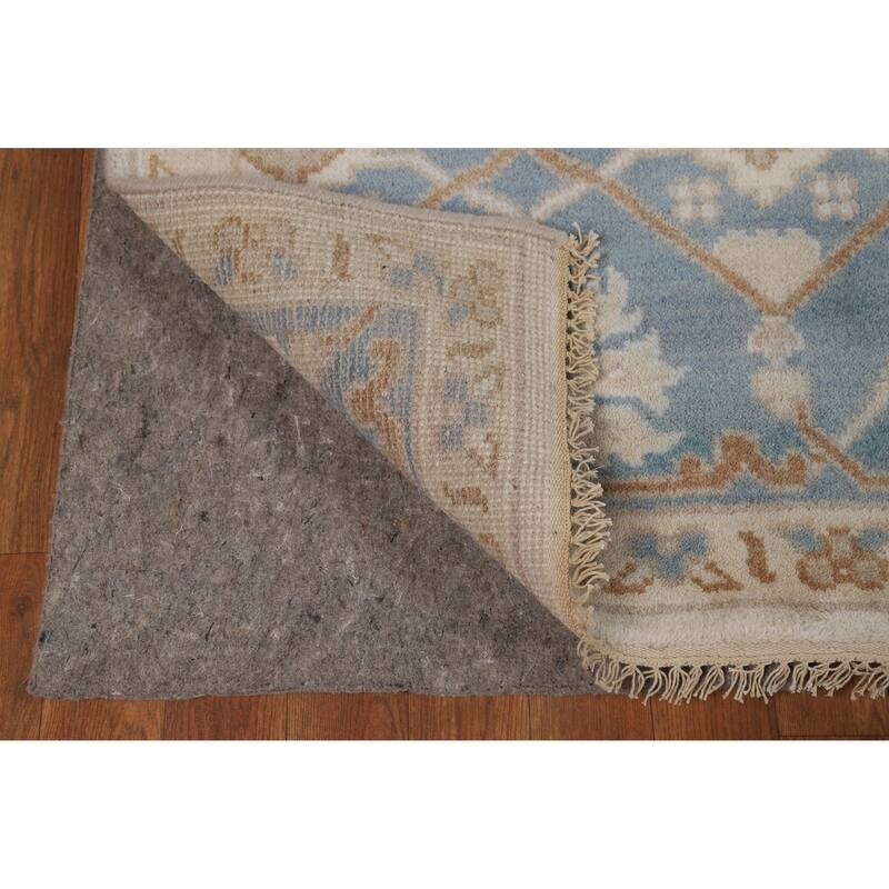 Transitional Oushak Indian Area Rug Handmade Wool Carpet - 8'1" x 10'0"