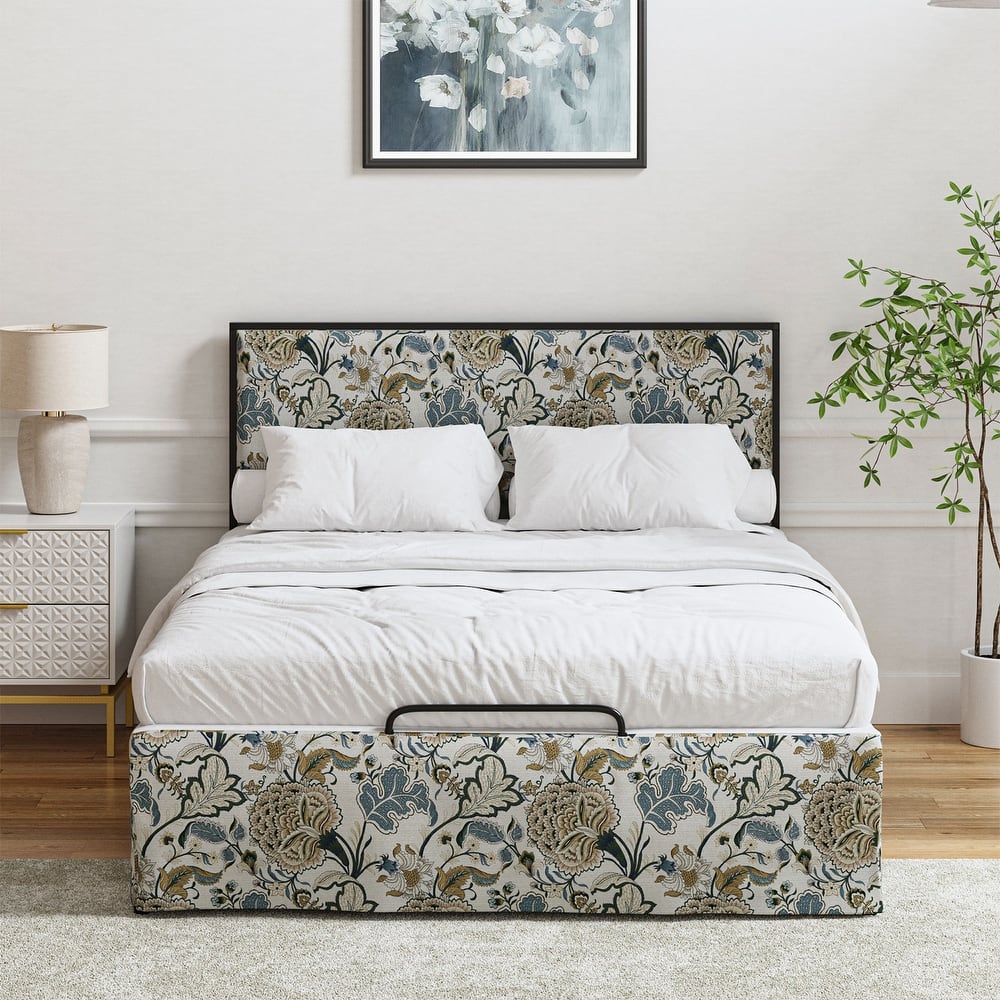 Oliver Modern Washable Slipcover Bed Upholstered Metal by HULALA HOME