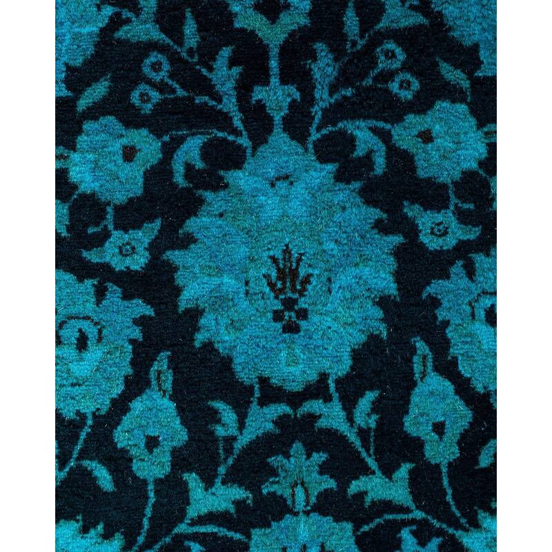 Fine Vibrance One-of-a-Kind Hand-Knotted Area Rug - Black, 3' 2" x 5' 5" - 3' 2" x 5' 5"