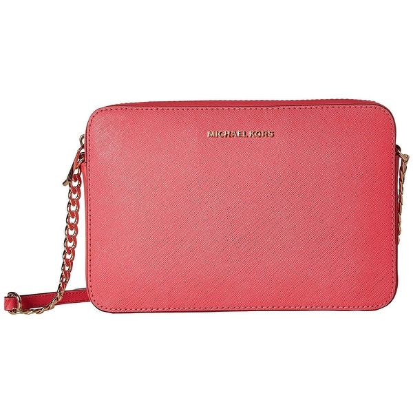 michael michael kors jet set east west crossgrain leather crossbody