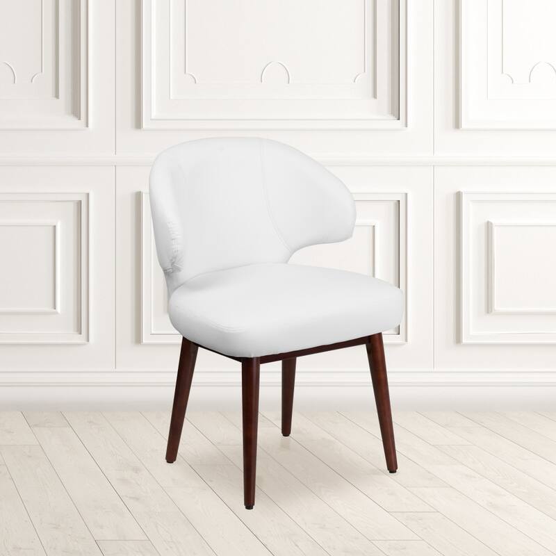 Side Reception Chair with Walnut Legs - 23.5"W x 24"D x 33.75"H