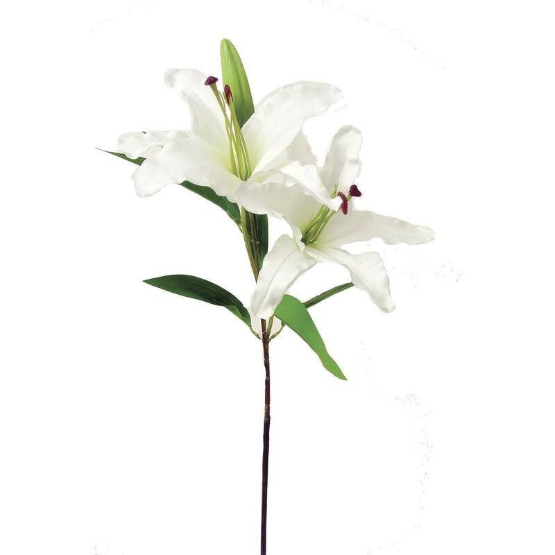White Lily Garden Stem Artificial Flower Bed Bath & Beyond 36879398