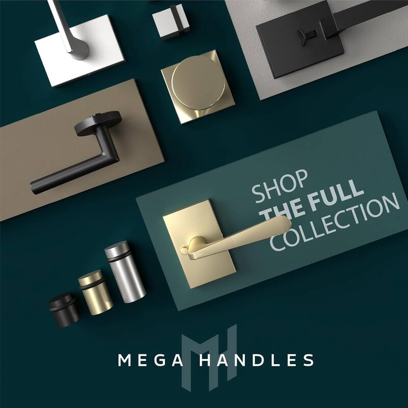 Mega Handles Round Floor Mounted Door Stopper – Solid Brass Decorative Door Wall Protector with Mounting Kit Included