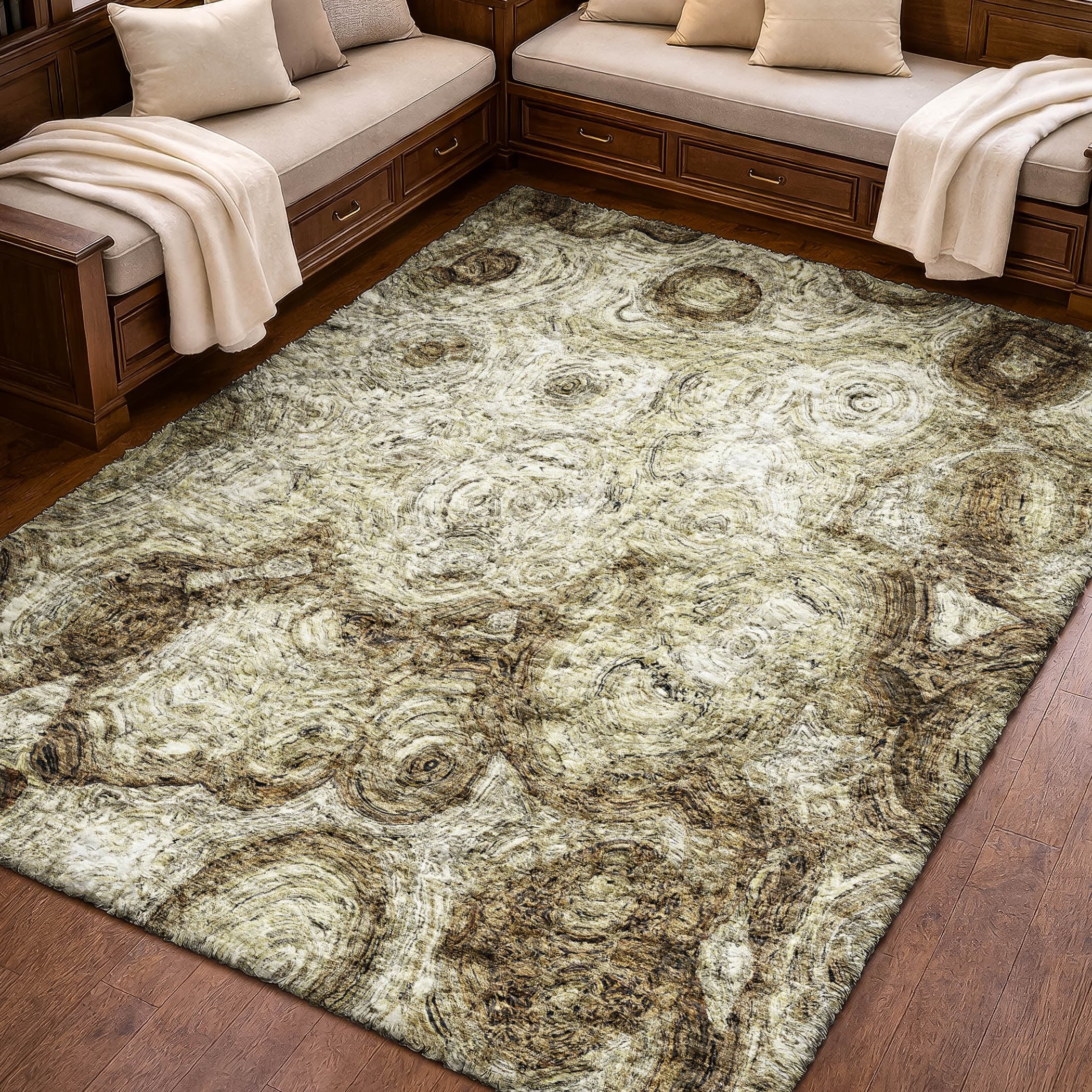 Premium Washable Super Soft Abstract Veblen Dream Shag Rug