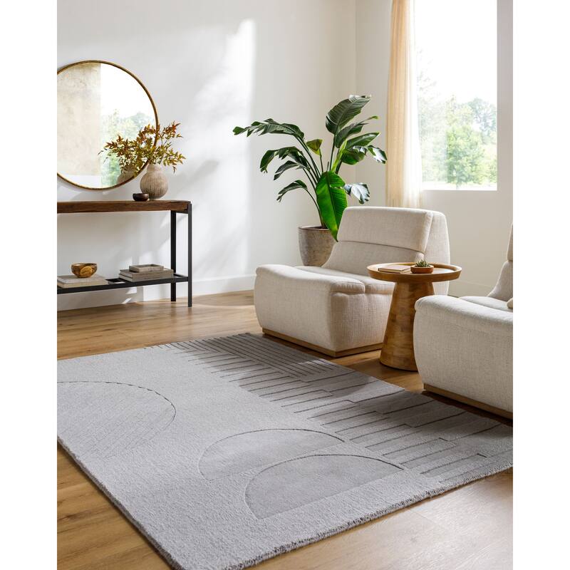 Livabliss Casual Mystique Graphic Area Rug - 5' x 7'6" - Gray