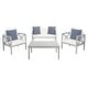 preview thumbnail 13 of 61, SAFAVIEH Outdoor Montez 4-Piece Conversation Patio Set with Accent Pillows