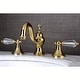 preview thumbnail 5 of 5, Victorian Crystal Widespread Bathroom Faucet Polished brass