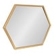 preview thumbnail 30 of 37, Kate and Laurel Laverty Framed Hexagon Wall Mirror 22x31 - Gold