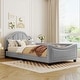 preview thumbnail 28 of 32, Low-Profile Platform Bed Grounded Bed in Velvet Frame