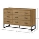 preview thumbnail 2 of 1, Newport 6-Drawer Solid Wood Dresser, Natural Oak