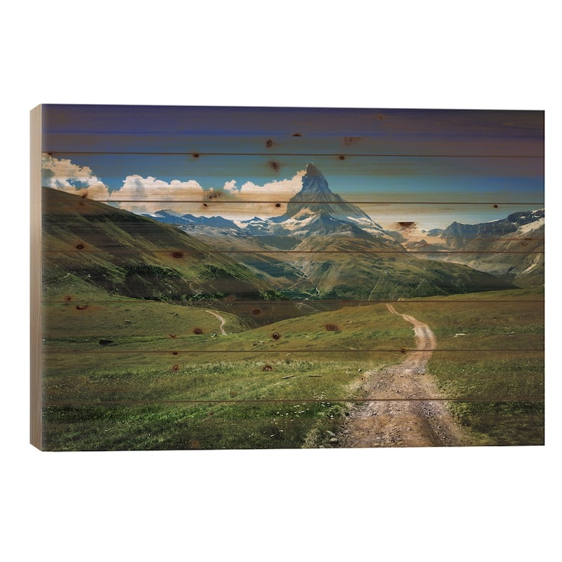Matterhorn II Print On Wood by Juan Pablo de Miguel - Multi-Color - 26x40x1.5