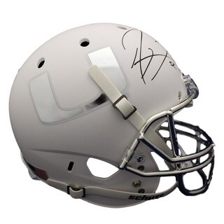 Shop Ray Lewis Autographed Miami Hurricanes White Schutt Helmet