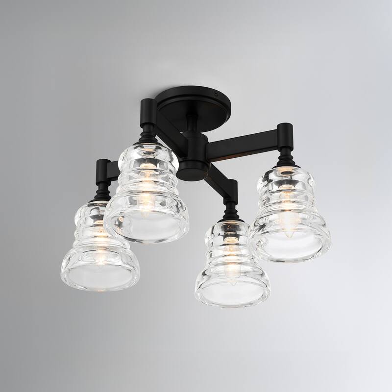 Crystorama Lighting Group GRG-1045 Gregory 4 Light 17" Wide Semi-Flush